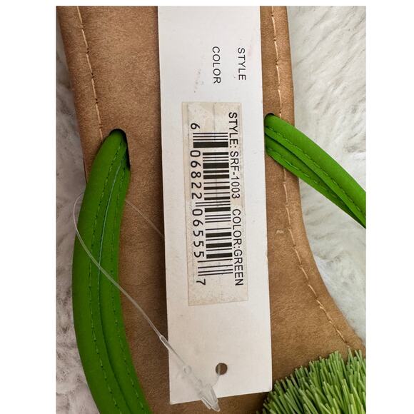 Sondra Roberts Women's Green Koosh Ball Sandal Size 10 - Picture 5 of 6